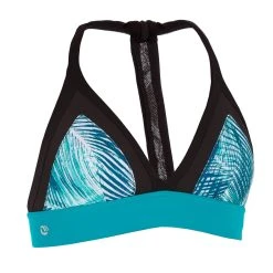 Olaian Bikinis, Boardshorts Women's Surfing Crop Top Swimsuit Top With Very Open Back Isa Bondi