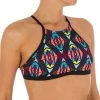 Tribord Olaian Andrea, Surfing Crop Top Swimsuit Top With Padded Cups, Women's