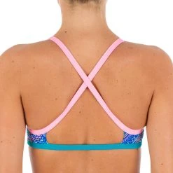 Nabaiji Women's Swimming Ultra Chlorine-Resistant Crop Top Jade Bikinis, Boardshorts