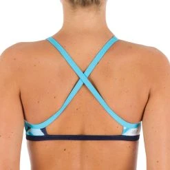 Nabaiji Women's Swimming Ultra Chlorine-Resistant Crop Top Jade Bikinis, Boardshorts