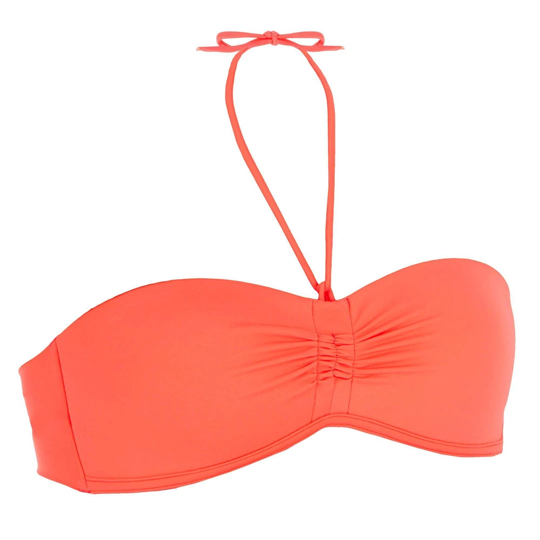 Promo Olaian Women's Fixed Padded Cup Swimsuit Top LAETI BANDEAU | Comfortable & Stylish Swimwear 2 Olaian Women's Fixed Padded Cup Swimsuit Top LAETI BANDEAU