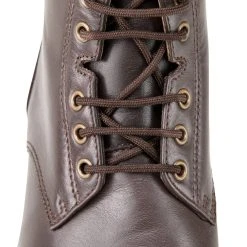Fouganza Riding Boots Leather Lace-Up Riding Paddock Boots, Women's