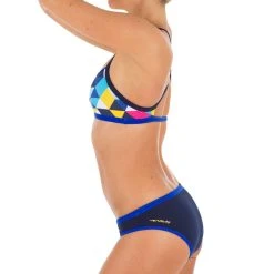 Nabaiji Women's Swimming Ultra Chlorine-Resistant Crop Top Jade Bikinis, Boardshorts