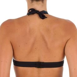 Olaian Women's Swimsuit Top Halterneck Bikini With Back Clasp Bahia Purple