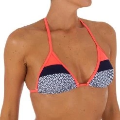 Olaian Women's Sliding Triangle Swimsuit Top With Padded Cups Mae