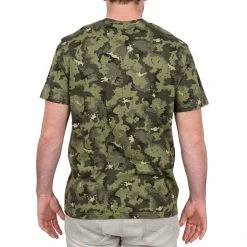 Solognac Short-Sleeved Cotton Camouflage Hunting T-Shirt Shirts
