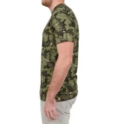 Solognac Short-Sleeved Cotton Camouflage Hunting T-Shirt Shirts